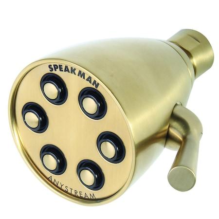 Speakman 2 3/4 in 6-Jet Brass Low Flow Showerhead, 1.75 GPM, Aged Brass S-2252-AB-E175